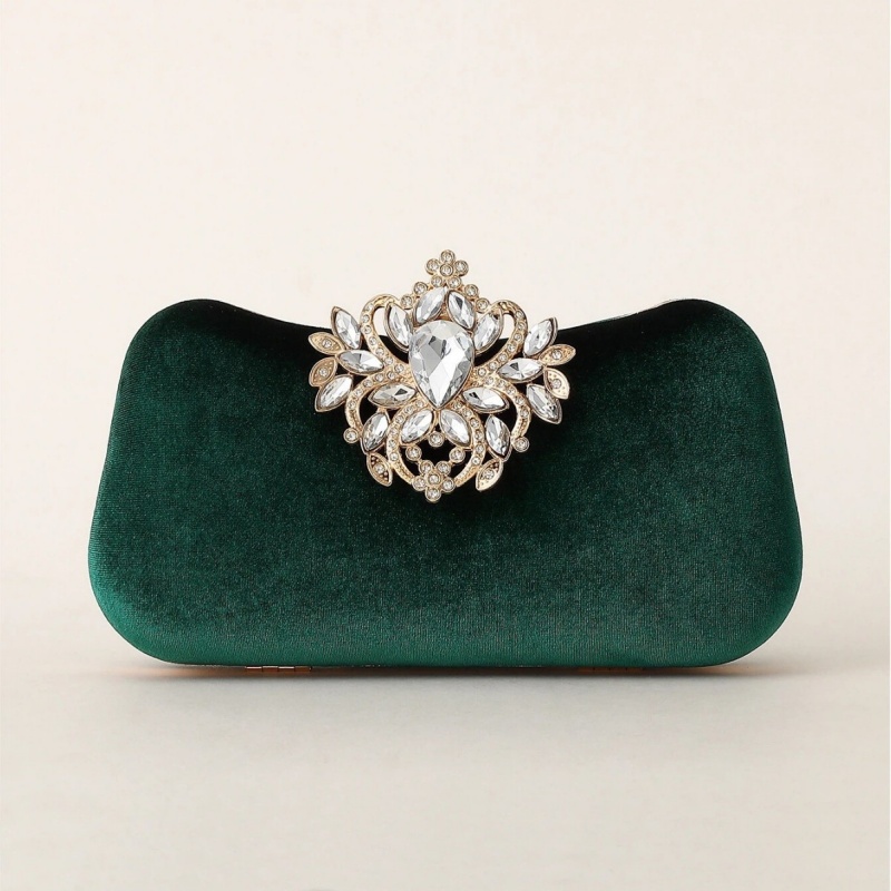 Luxury Bags Collection - Pochette de soirée rigide en velours