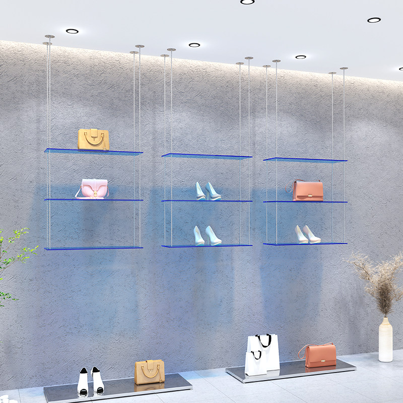 Luxury Bags In Store - Présentoir mural multi-niveaux en acier inoxydable