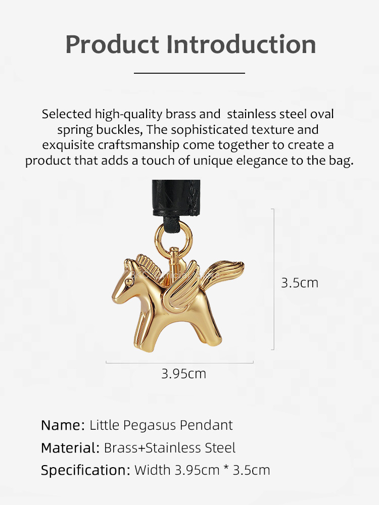 Breloque de sac Pegasus en lai - Luxury Bags Hermes Birkin avis et prix